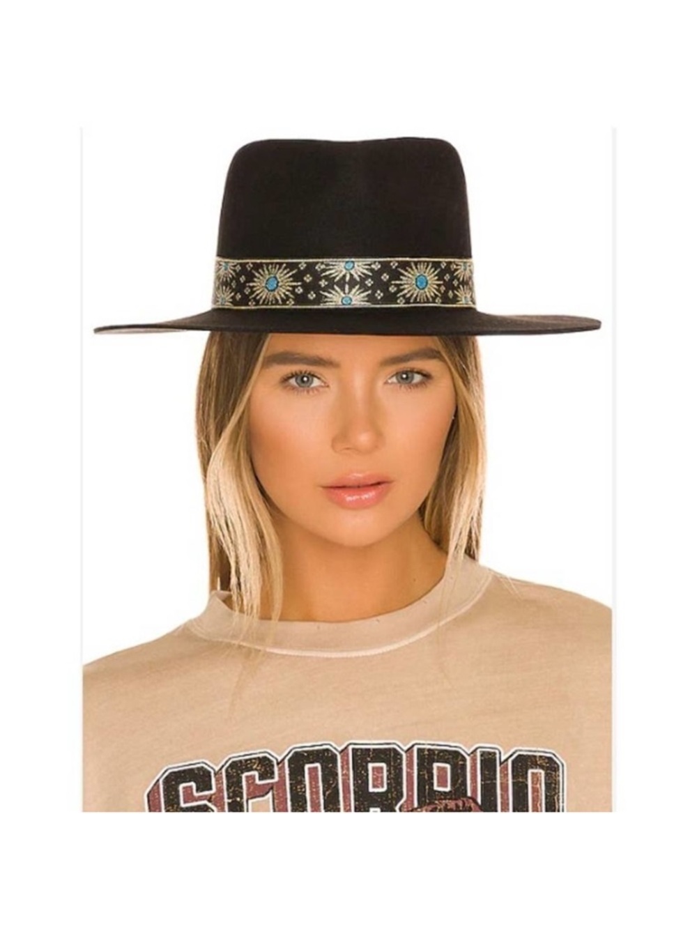 Lack of Color the Phoenix Black Brim Fedora Hat with Band